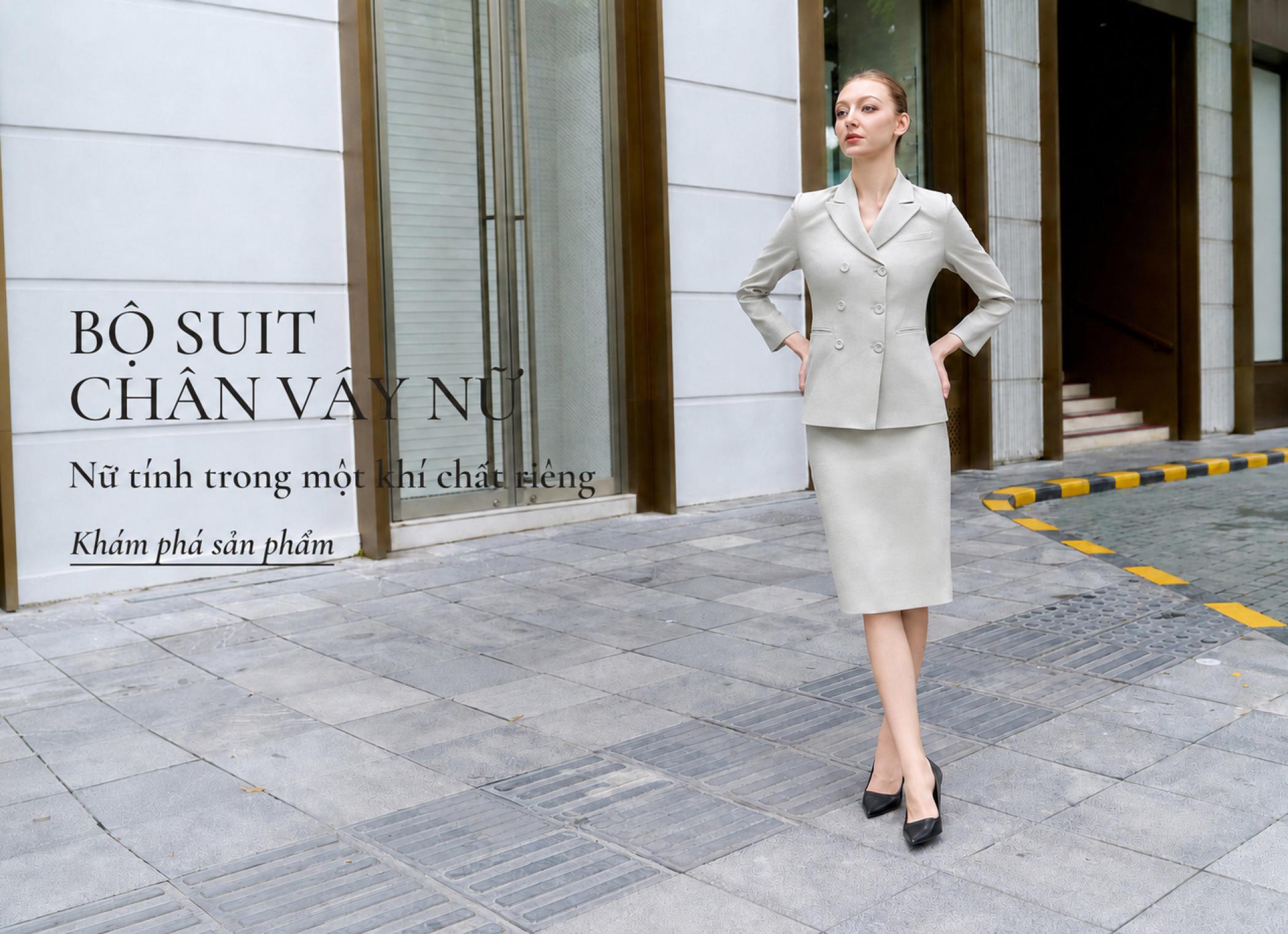Bộ suit chân váy nữ