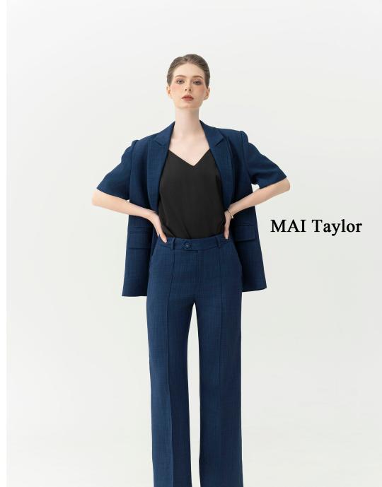 Bộ vest tay ngắn navy – Phom đứng thanh lịch | MAI TAYLOR