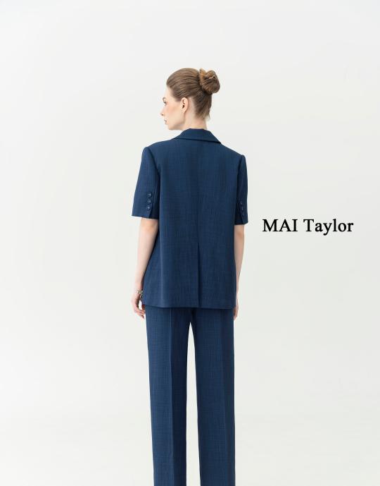 Bộ vest tay ngắn navy – Phom đứng thanh lịch | MAI TAYLOR