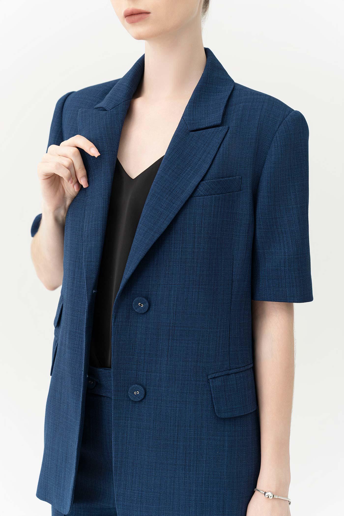 Bộ Suit Tay Ngắn Xanh Navy